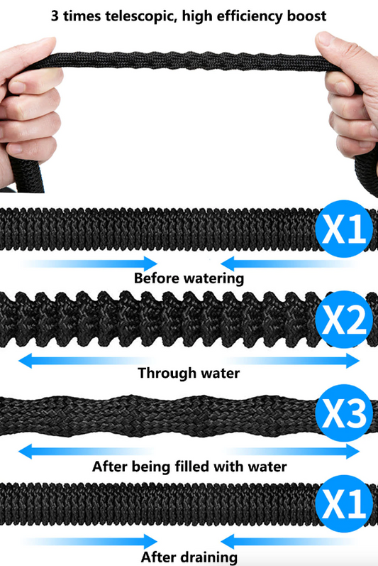 4X Stronger Deluxe Espandibile Flessibile Tubo Dell'acqua Del Tubo Del Giardino 25, 50