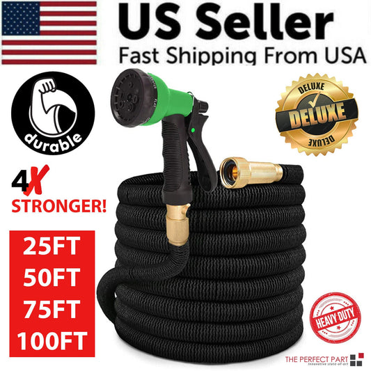 4X Stronger Deluxe Espandibile Flessibile Tubo Dell'acqua Del Tubo Del Giardino 25, 50